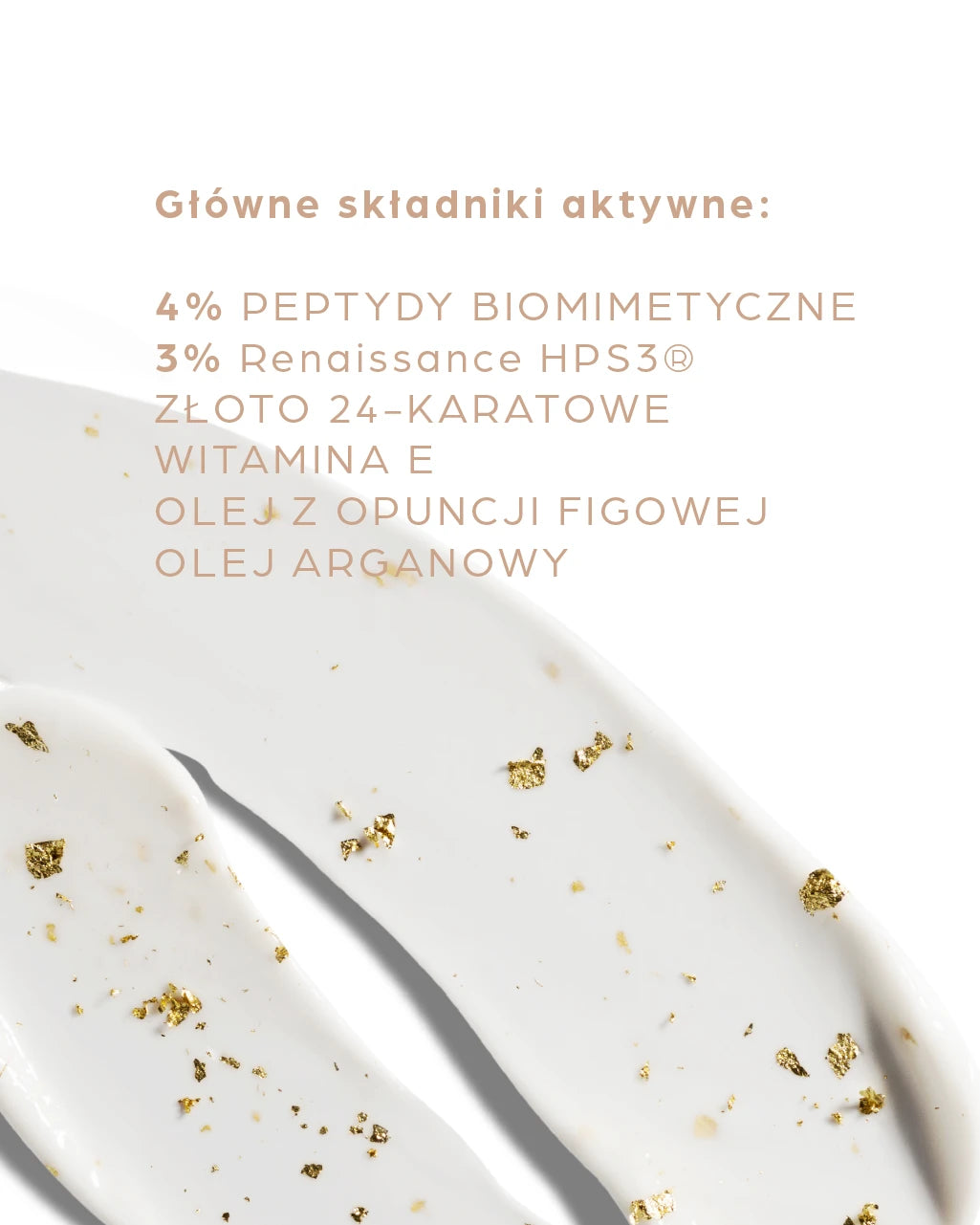 Liftingujący krem do twarzy na noc z peptydami i złotem 50ml