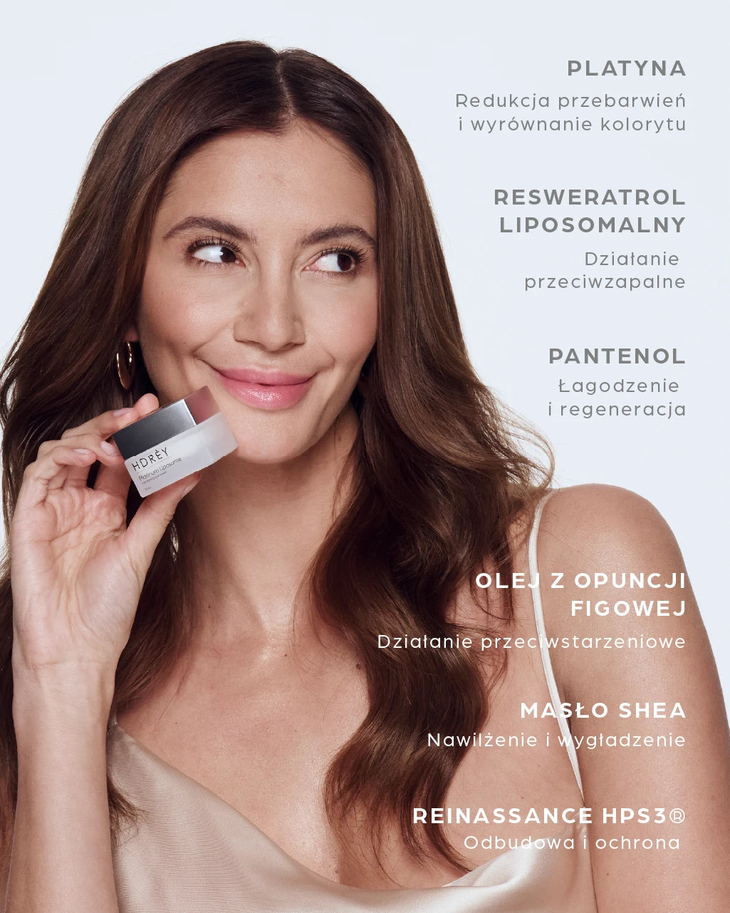 Przeciwstarzeniowy i regenerujący krem pod oczy z platyną i liposomami 20ml