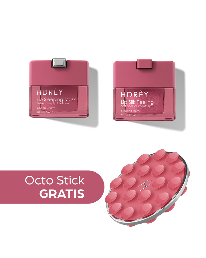 Zestaw do ust Maska + Peeling Choco Cherry - Octo Stick GRATIS