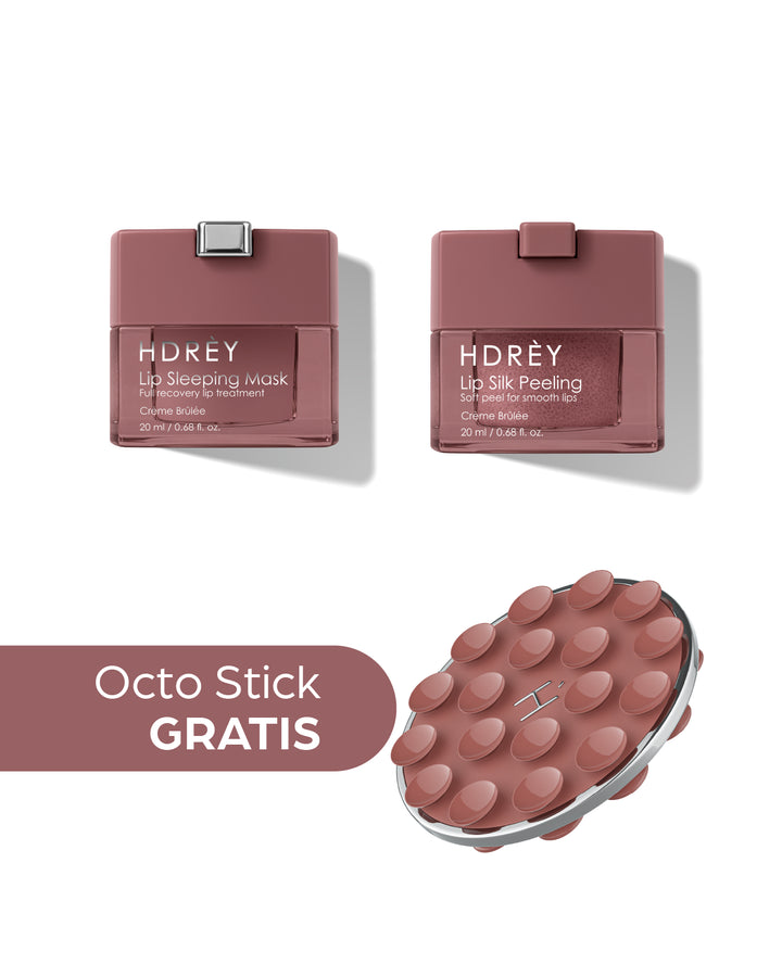 Zestaw do ust Maska + Peeling Crème Brûlée - Octo Stick GRATIS