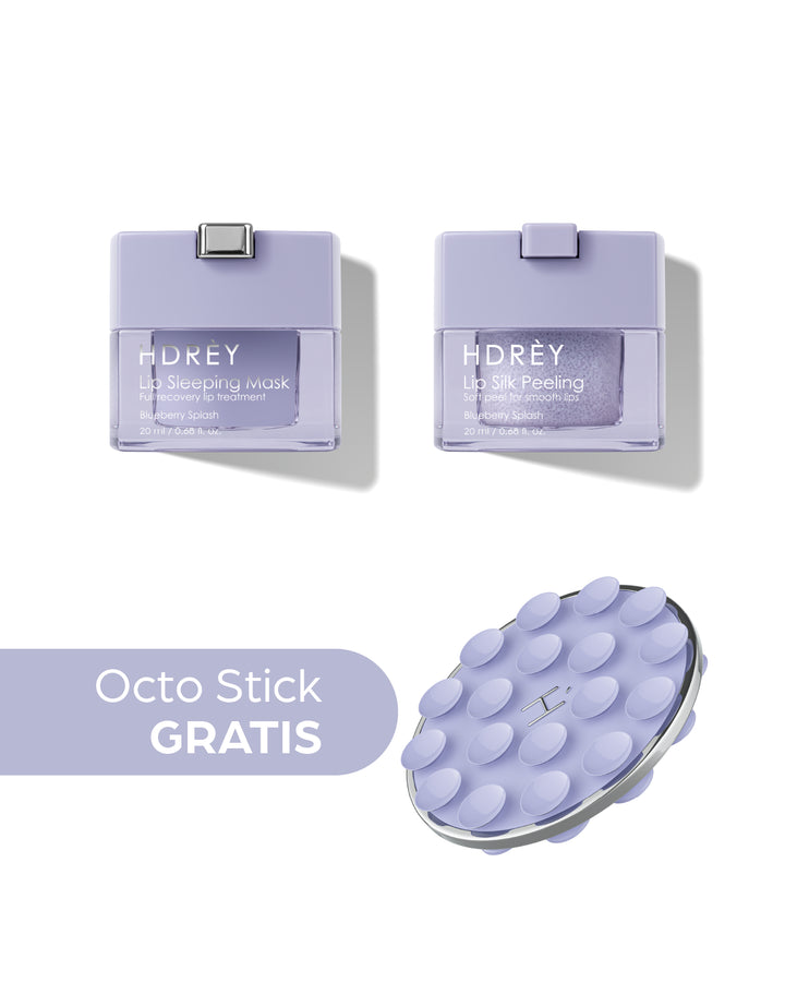 Zestaw do ust Maska + Peeling Blueberry Splash - Octo Stick GRATIS