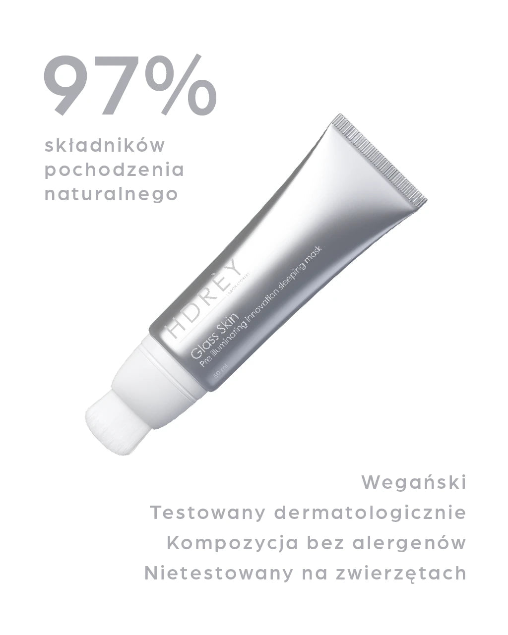 Glass Skin Sleeping Mask - Rozświetlająca maska z aplikatorem 50ml