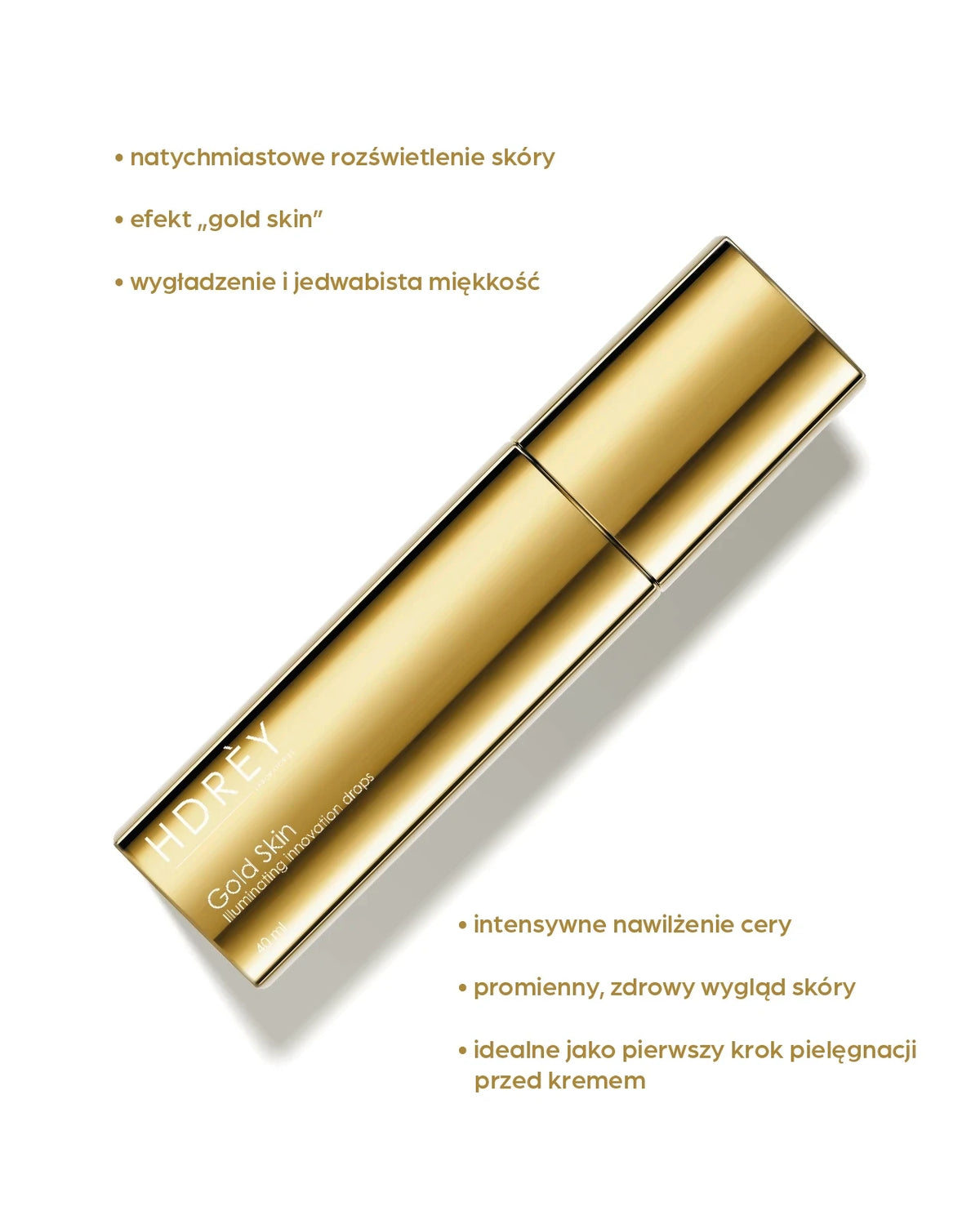 Rozświetlające serum do twarzy z efektem Gold Skin 40 ml