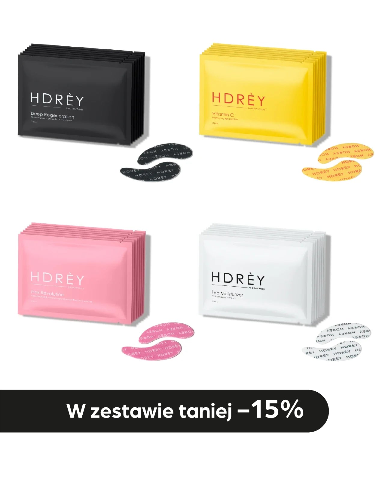 Płatki hydrożelowe pod oczy Set (4 x 7 par)