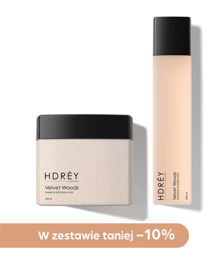 Body Set Velvet Woods (płyn do kąpieli 500ml + peeling do ciała 450g)