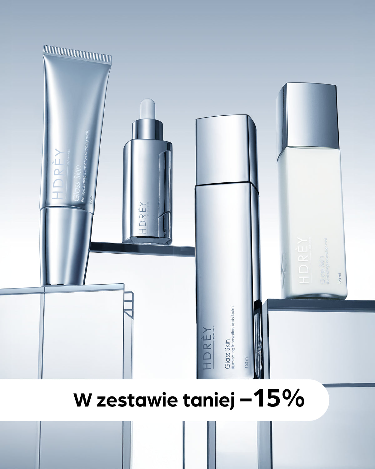 Glass Skin Total Set - serum, mgiełka, maska, balsam