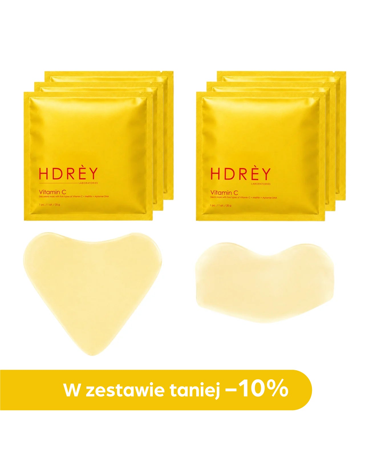 Zestaw masek hydrożelowych Vitamin C do szyi i dekoltu