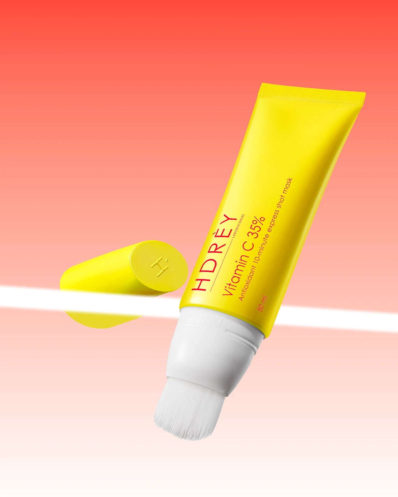 Antyoksydacyjno-rozjaśniająca maska do twarzy z aplikatorem i witaminą C 35%