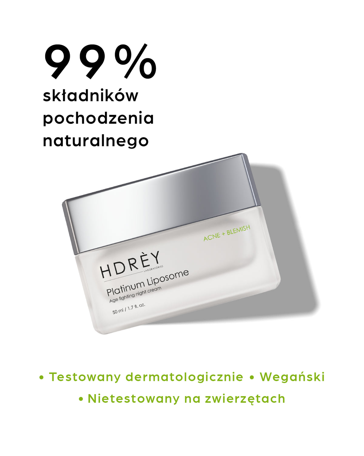 Przeciwstarzeniowy krem na noc do skóry trądzikowej i z niedoskonałościami 50 ml