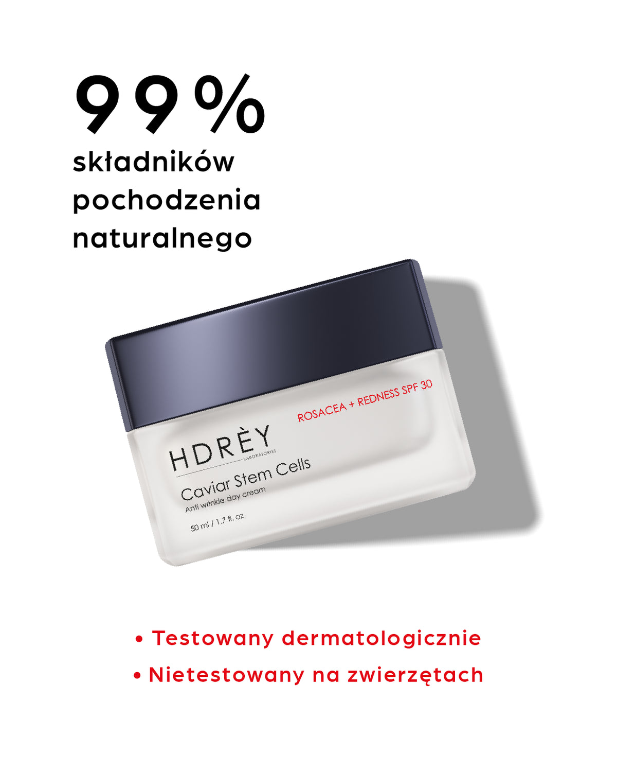 Przeciwzmarszczkowy krem na dzień z SPF 30 do skóry z trądzikiem różowatym i zaczerwienieniami 50 ml