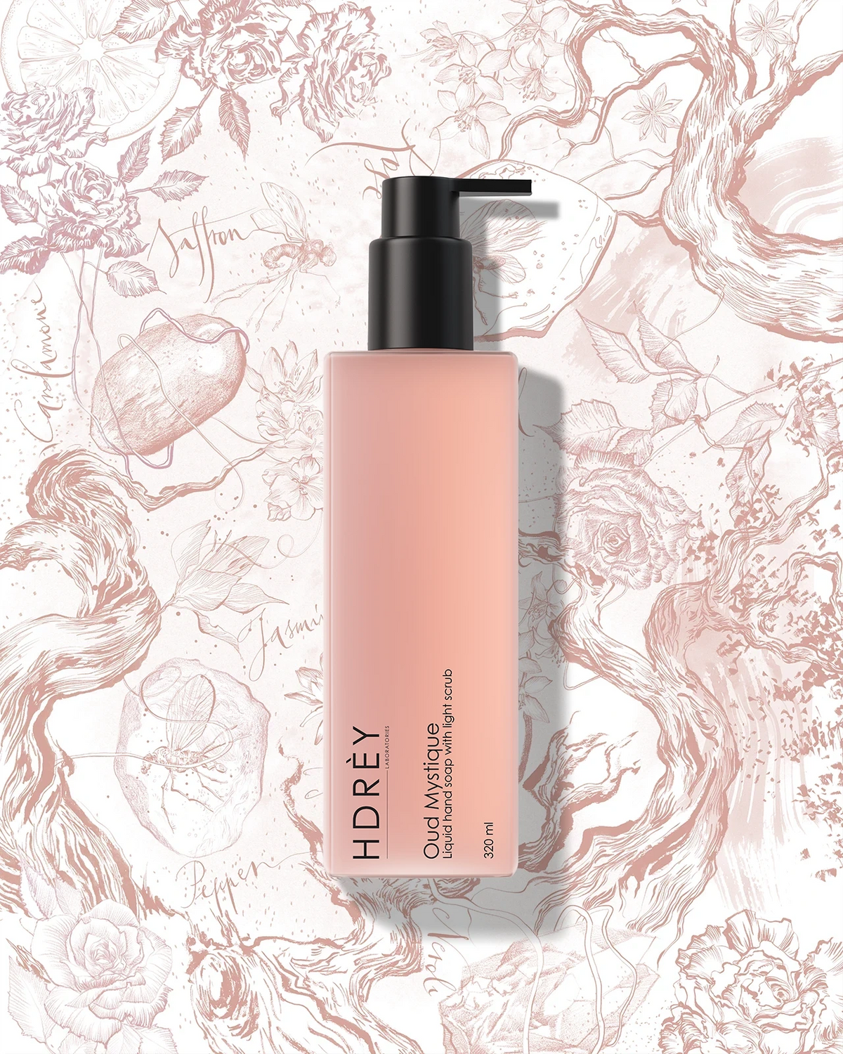 Oud Mystique hand soap with gentle scrub 320 ml