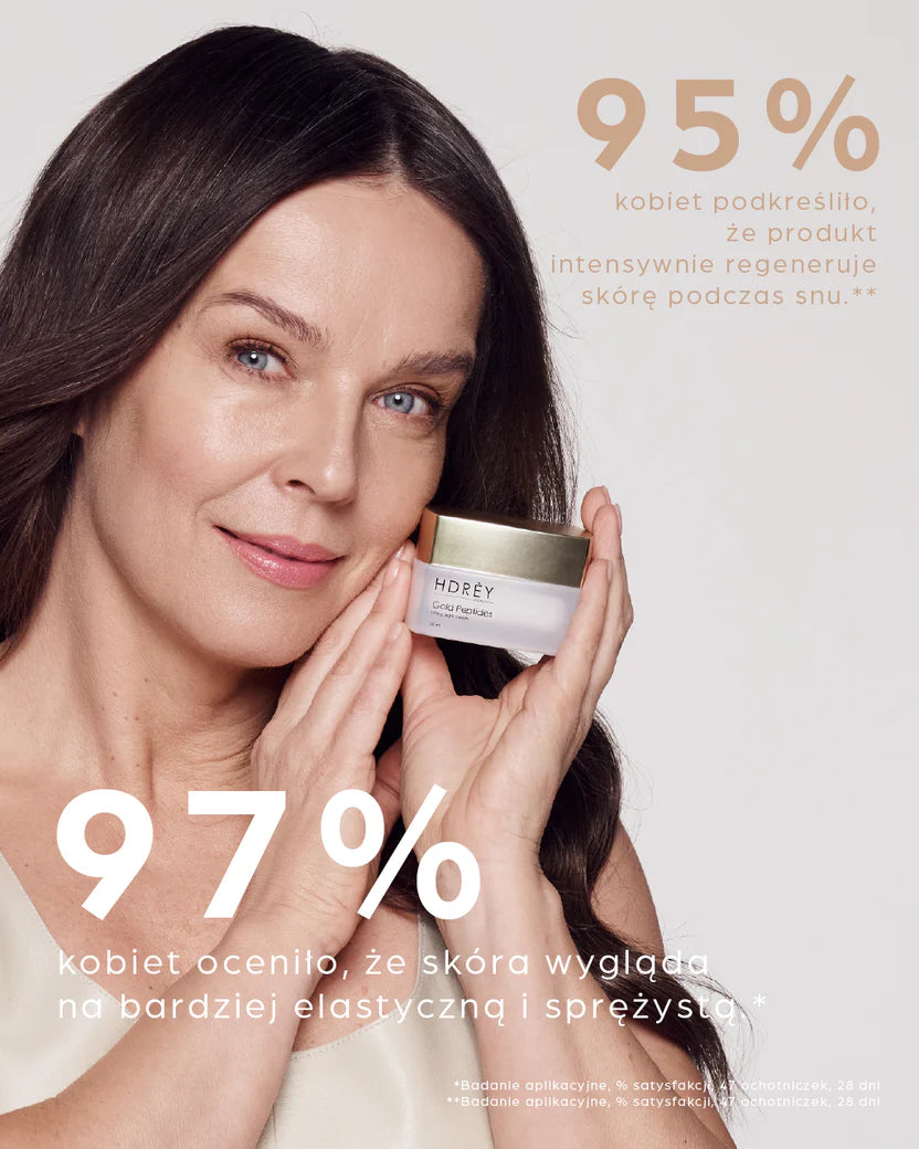 Liftingujący krem do twarzy na noc z peptydami i złotem 20ml