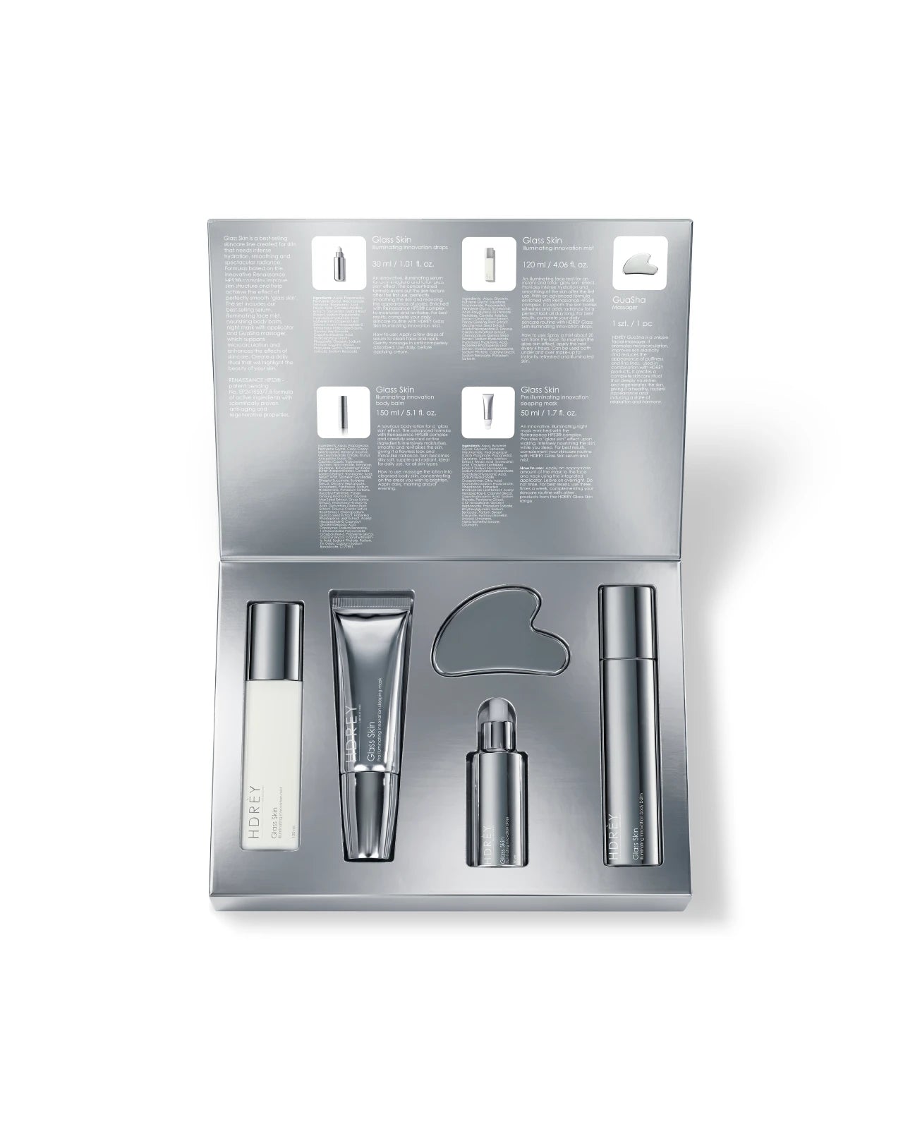 Glass Skin Illuminating Set with Gua Sha Massage Stone