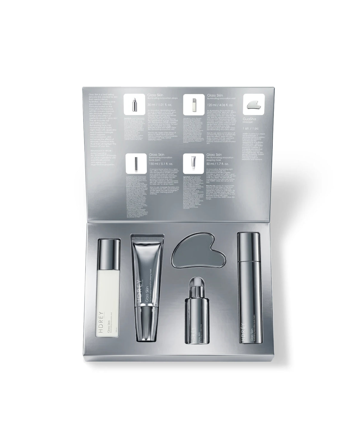 Glass Skin Illuminating Set with Gua Sha Massage Stone