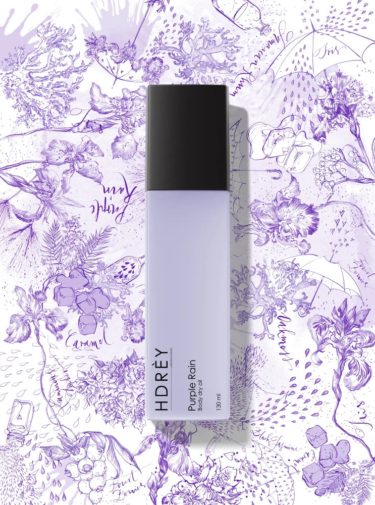 Suchy olejek do ciała Purple Rain 130ml z olejem arganowym i witaminą E