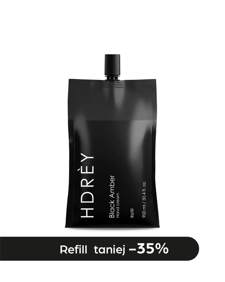 Krem do rąk Black Amber z olejem arganowym i witaminą E Refill 900 ml 35% taniej