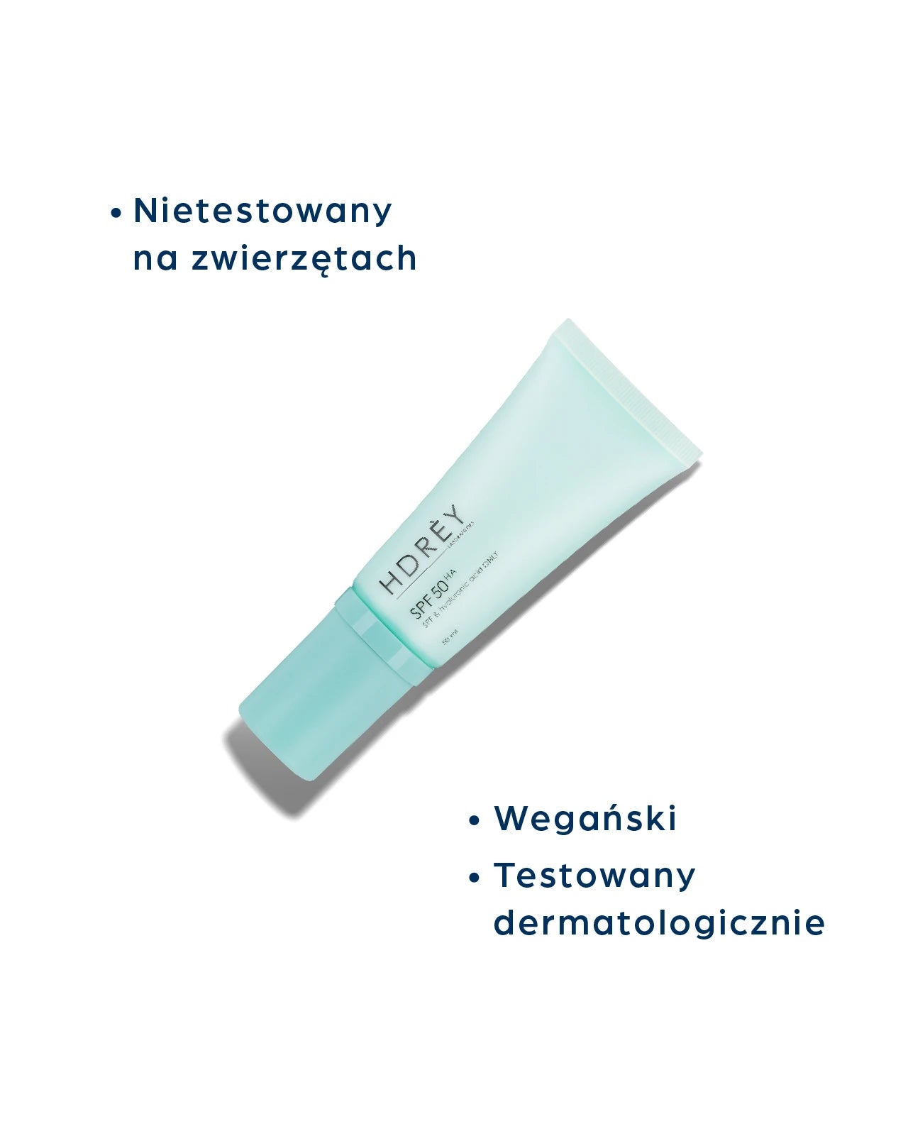 Nawilżający krem do twarzy SPF 50 do cery wrażliwej z kwasem hialuronowym