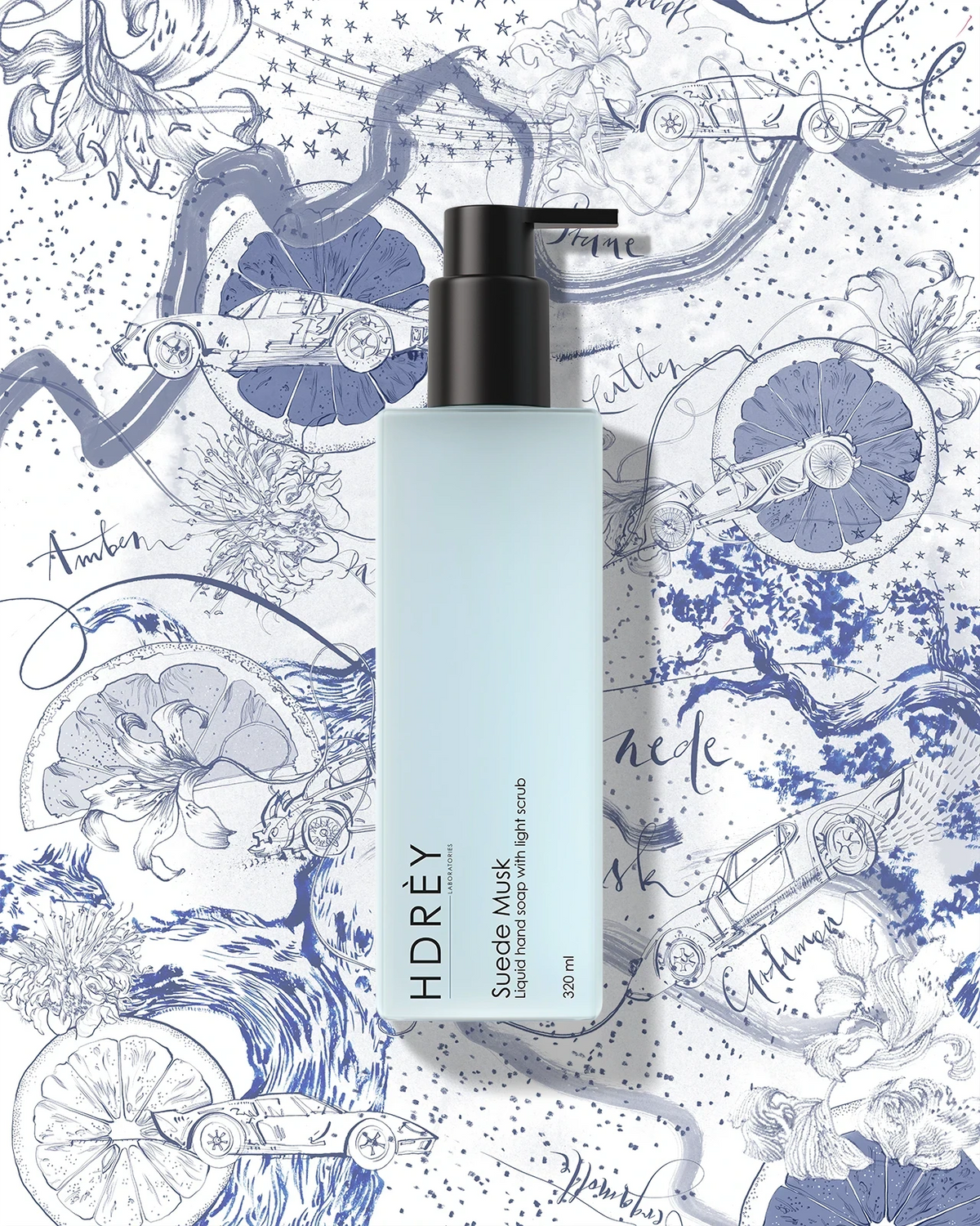 Suede Musk Hand Soap with gentle exfoliant 320 ml