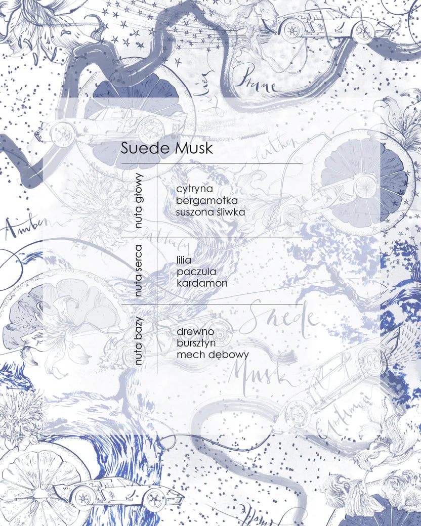 Suchy olejek do ciała Suede Musk 130ml z olejem arganowym i witaminą E