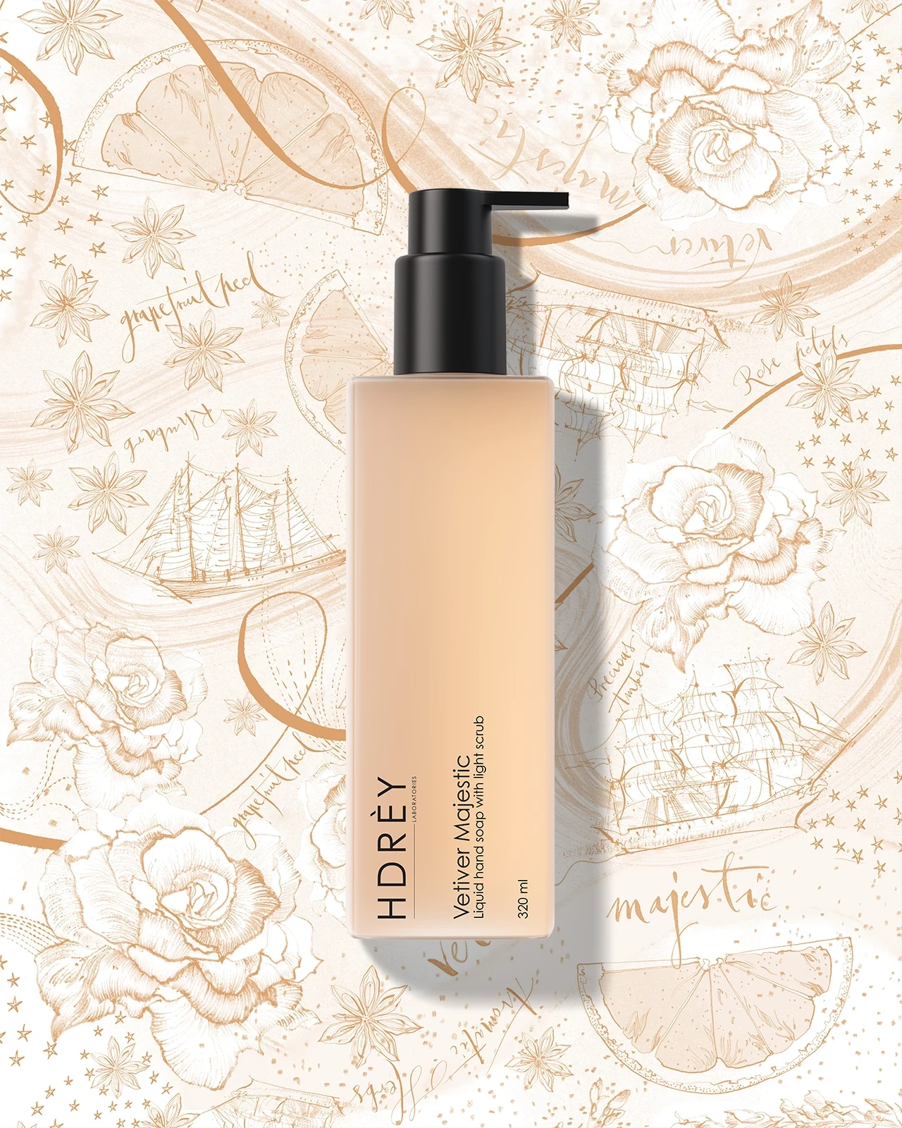 Mydło do rąk Vetiver Majestic z delikatnym peelingiem 320 ml