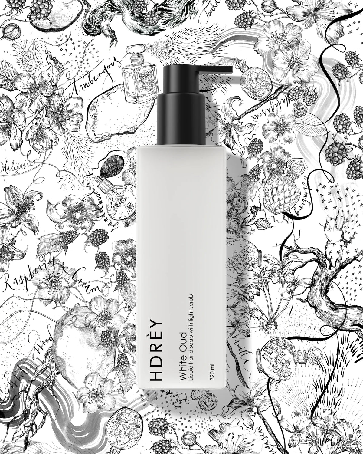 White Oud hand wash with delicate scrub 320 ml