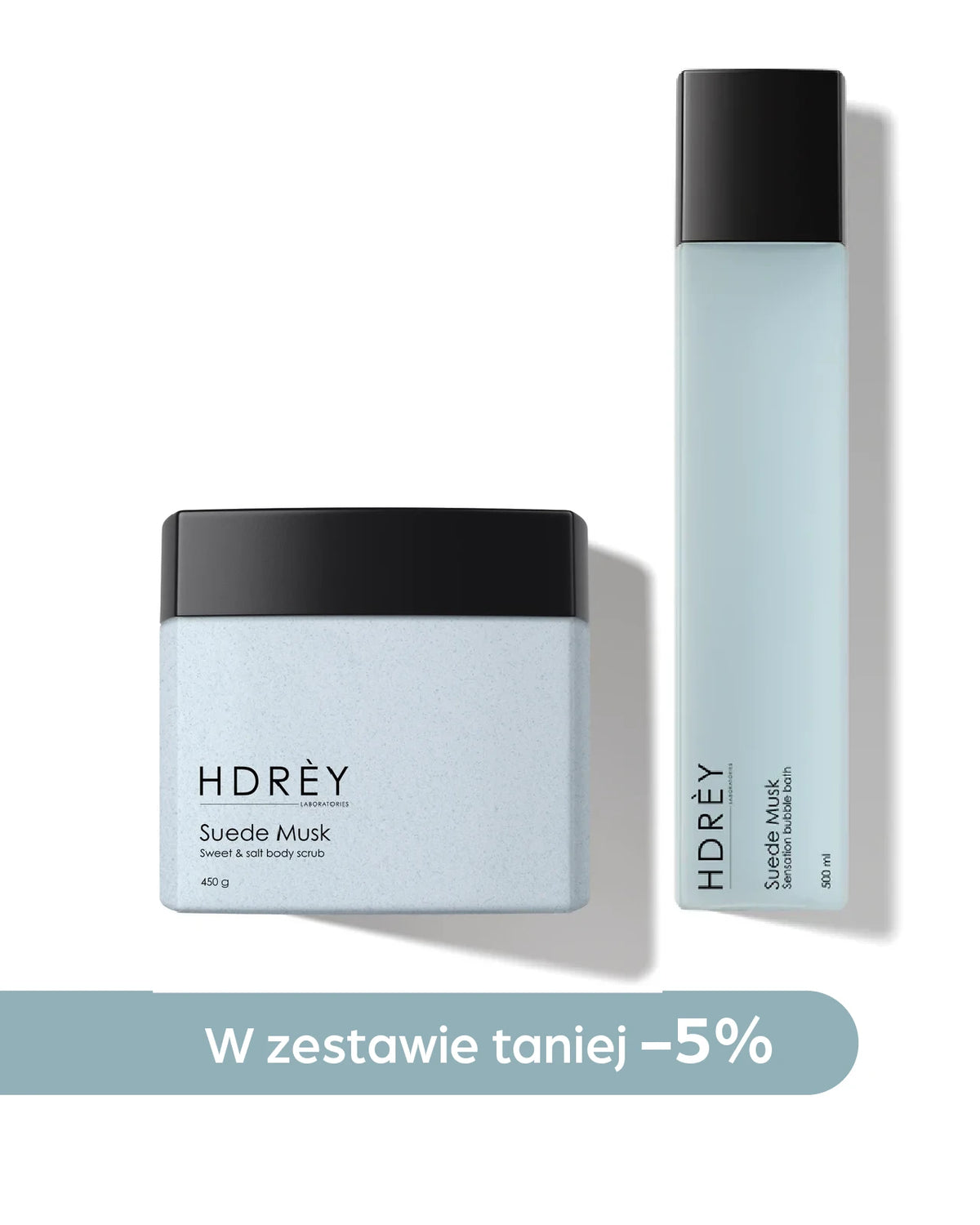 Body Set Suede Musk (płyn do kąpieli 500ml + peeling do ciała 450g)