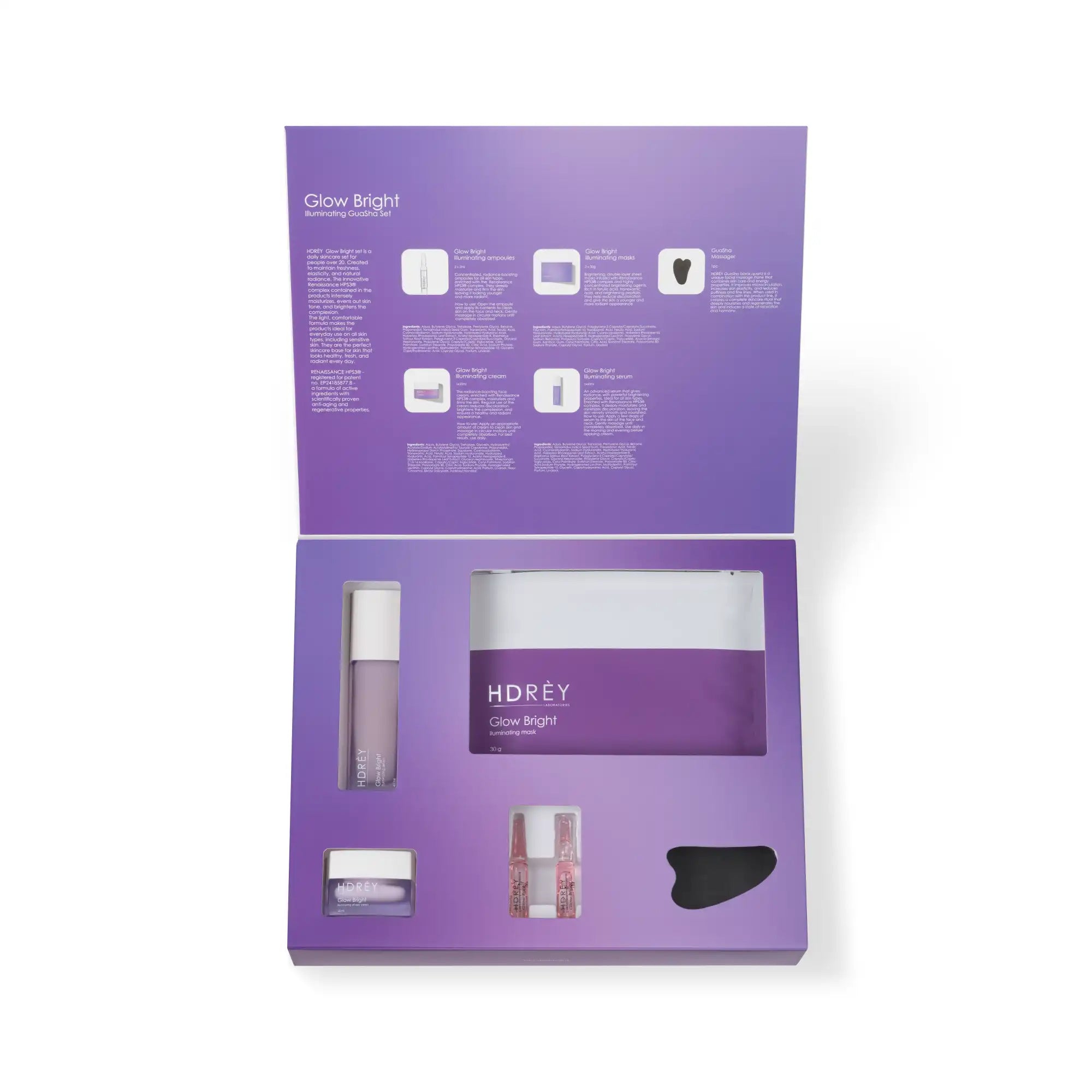 Glow Bright - zestaw rozświetlająco-nawilżający 20+