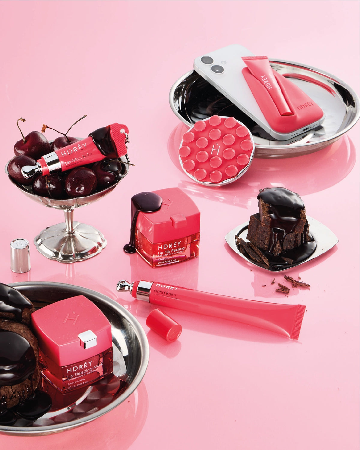 HDREY Octo Stick Phone Suction Mount Choco Cherry 1 szt