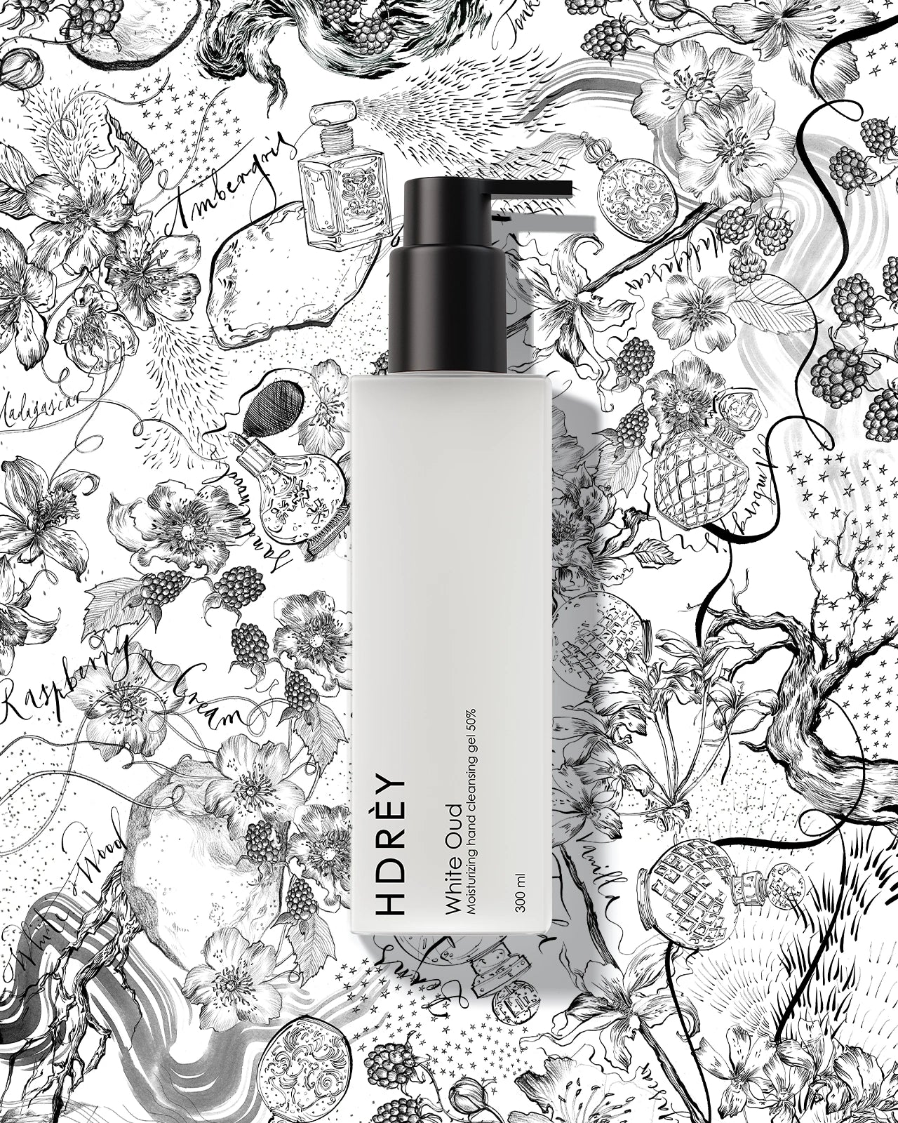 Żel do oczyszczania dłoni (50% vol.) White Oud 300 ml